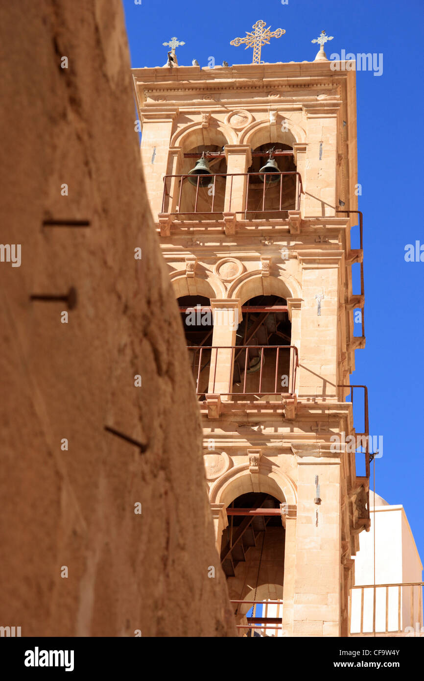 Alten Glockenturm im Katharinen-Kloster auf dem Sinai Stockfoto