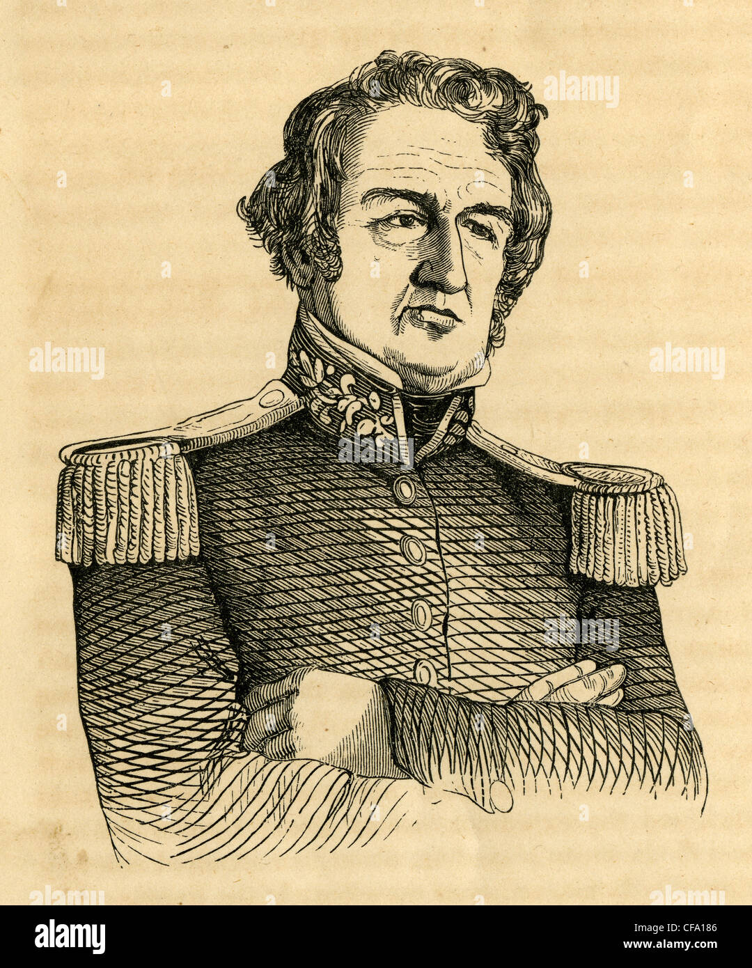 1849-Gravur der John James Abert. Stockfoto