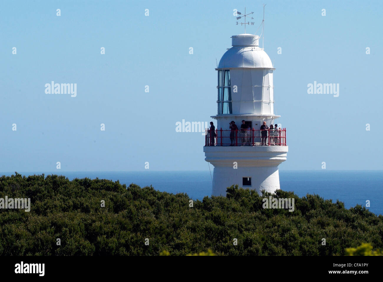 Australien, Victoria, Great Ocean Road, Cape Otway Leuchtturm, Versand von Bass gerade zu schützen Stockfoto