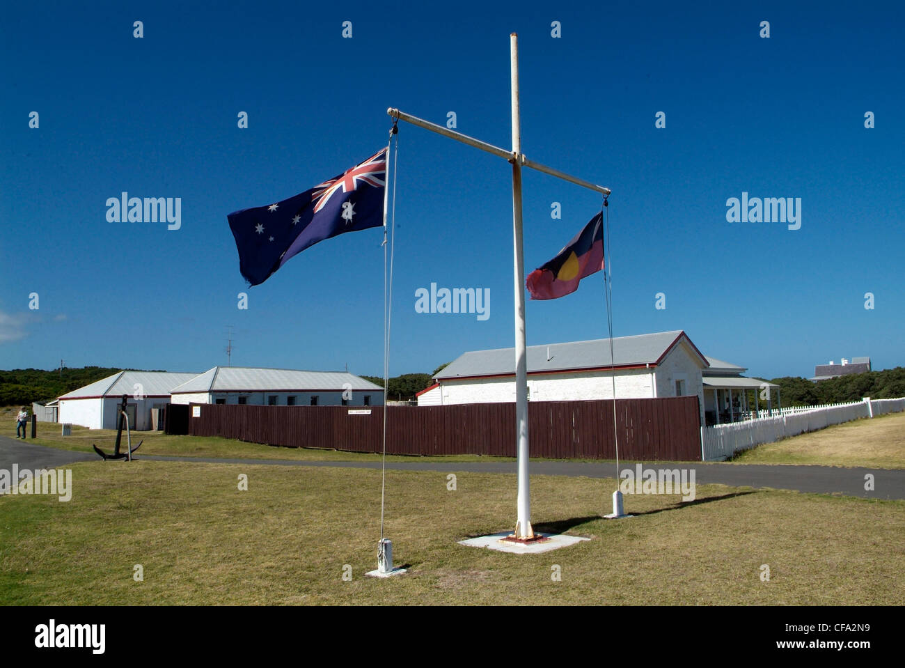 Australien, Victoria, Great Ocean Road, Cape Otway leichte station Verwaltungsgebäude Stockfoto