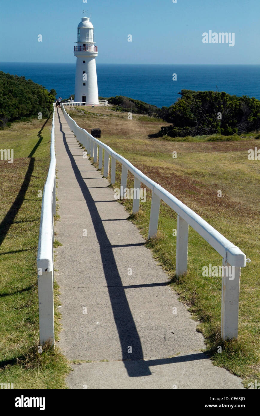 Australien, Victoria, Great Ocean Road, Cape Otway Leuchtturm, Versand von Bass gerade zu schützen Stockfoto