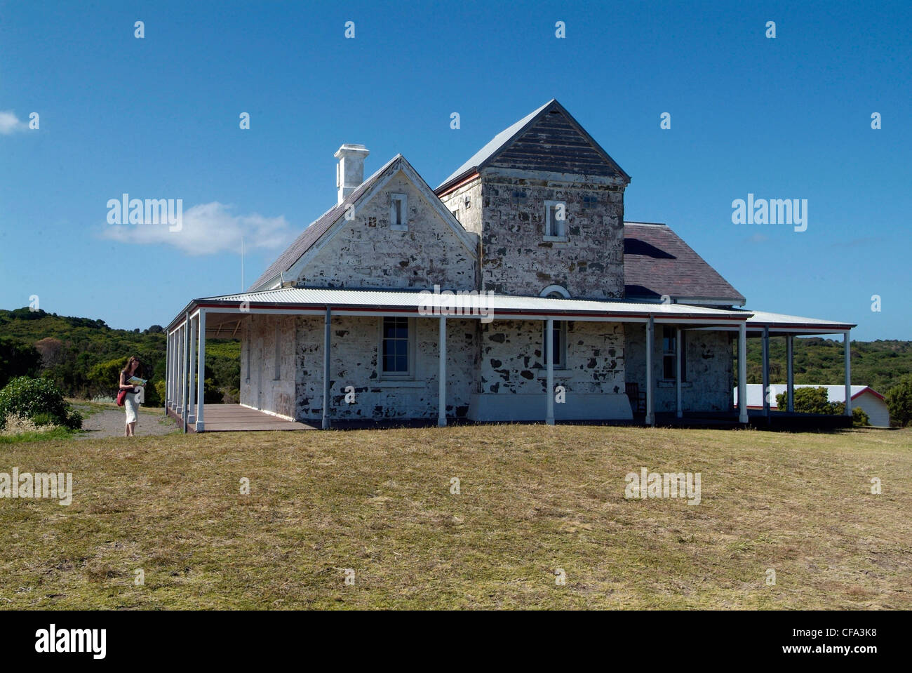 Australien, Victoria, Great Ocean Road, Cape Otway leichte station Verwaltungsgebäude Stockfoto