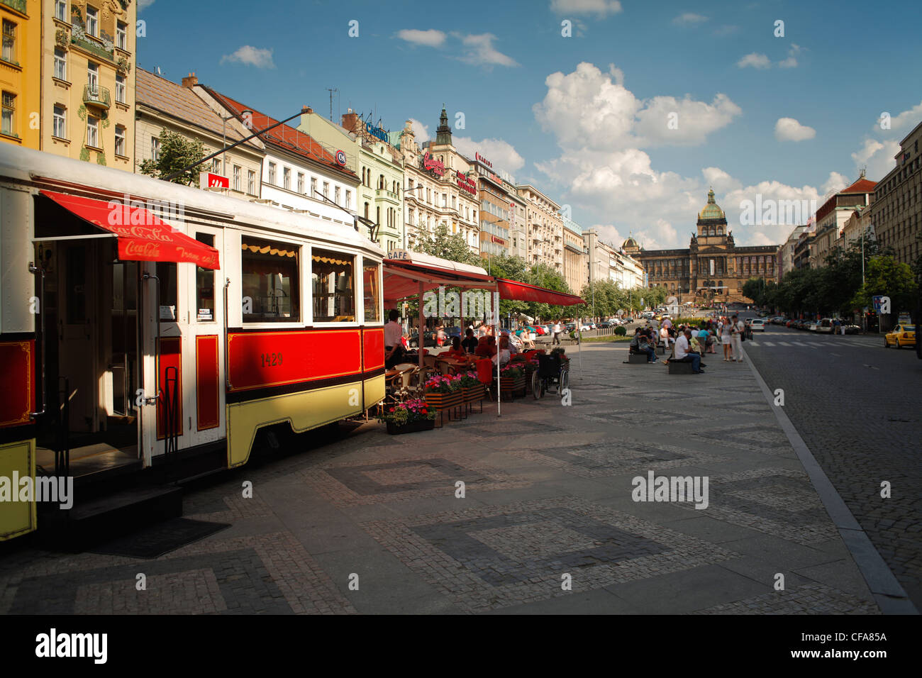 Wenzelsplatz, Prag, Tschechische Republik Stockfoto