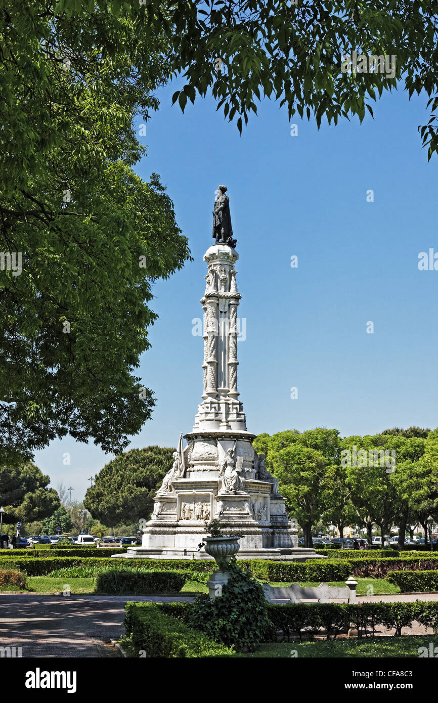 Portugal, Europa, Lissabon, Lisboa, Praça Afonso de Albuquerque, Belem, Denkmal, Praça Afonso de Albuquerque, Tourismus, stelle ich Stockfoto