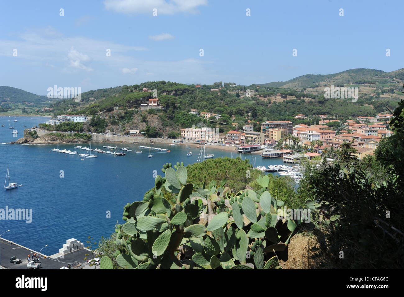 Italien, Elba, Elba Insel, Toscana, Porto Azzurro, Meer, Bucht, Stockfoto