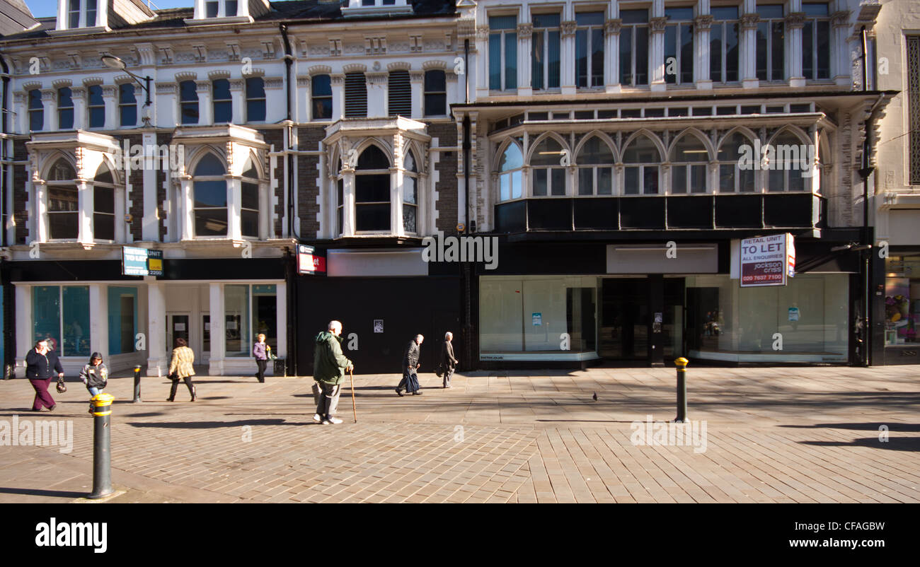 leeren Geschäftslokalen, Rezession, Wirtschaftskrise, Stockfoto