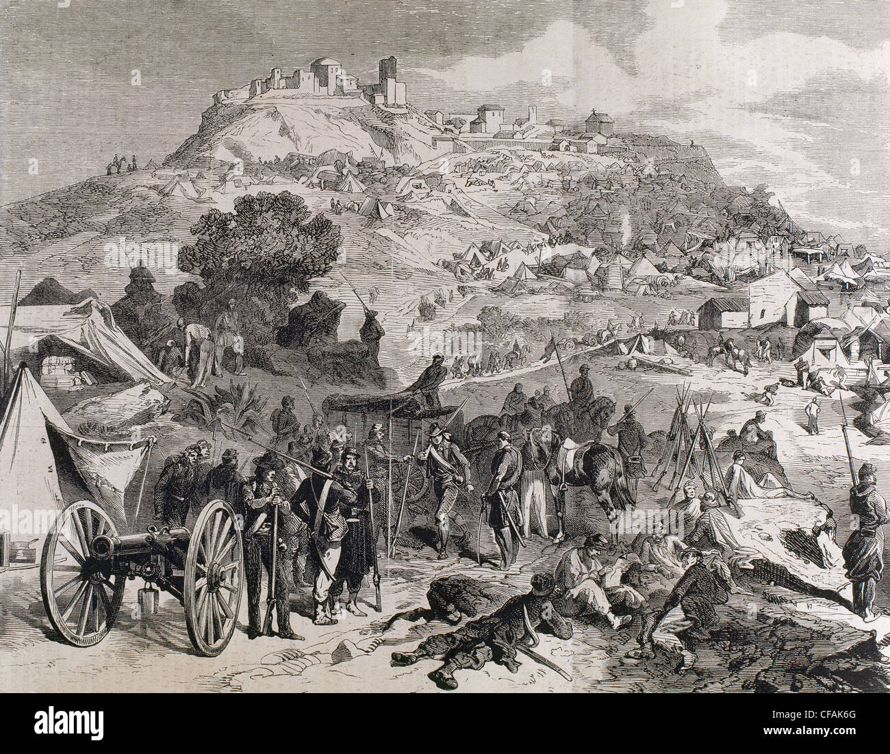 Italienische Einigung (1859-1924). Eroberung von Sizilien (1860). Stockfoto