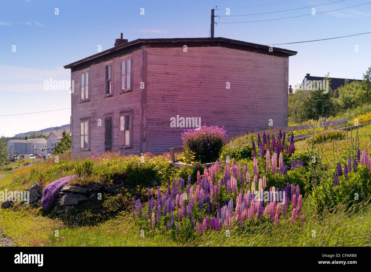 Verlassenes Haus in Burnt Point, Neufundland und Labrador, Kanada. Stockfoto