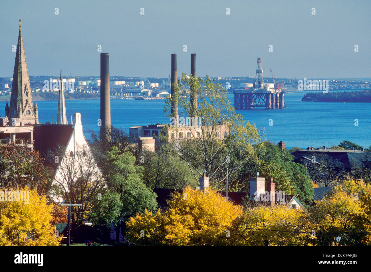 Blick auf den Hafen vom Zitadellenhügel, Halifax, Nova Scotia, Kanada. Stockfoto