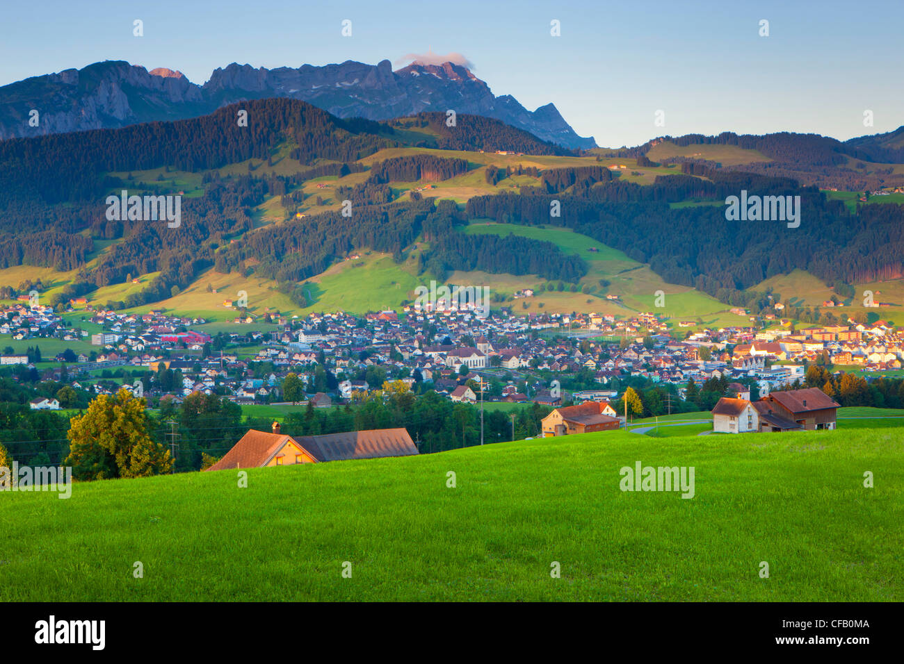 Appenzell, Schweiz, Kanton Appenzell Innerrhoden, Stadt, Stadt, Häuser