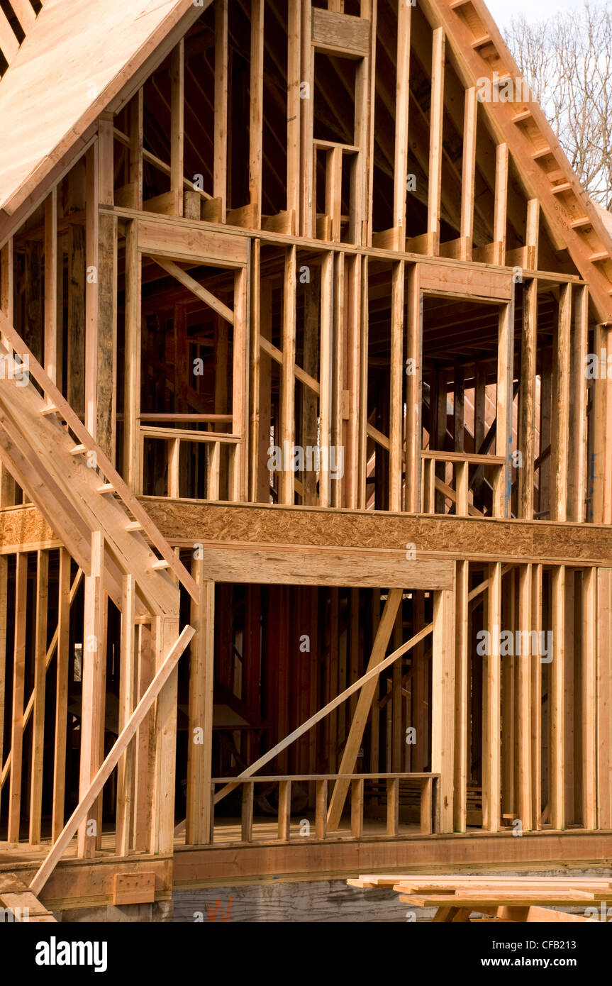 Abschnitt eines Hauses in der Rahmung Bauabschnitt Stockfoto