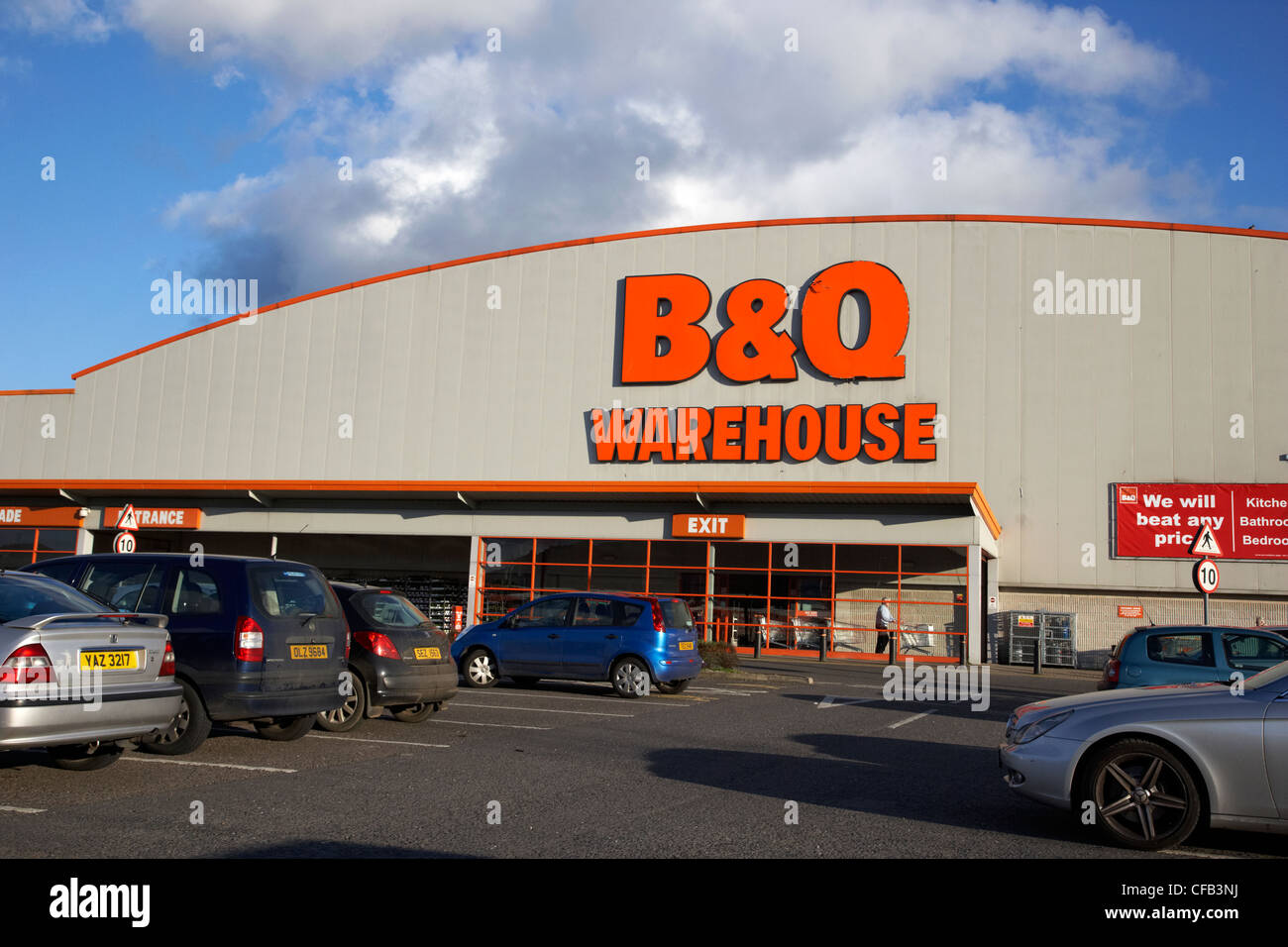 B & Q Lager Belfast Nordirland Vereinigtes Königreich Stockfoto