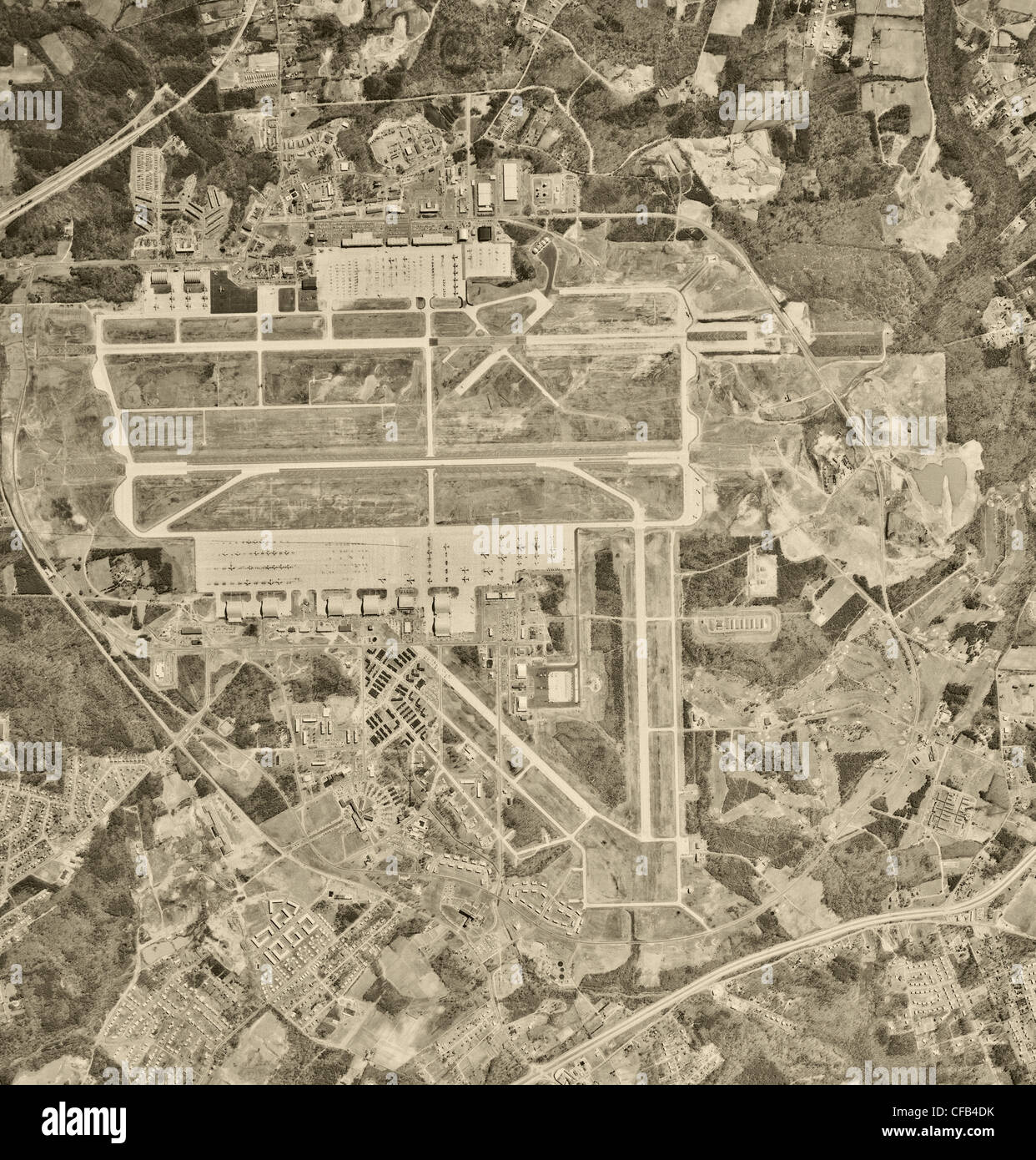 Luftbild-Karte von Andrews Air Force Base, Prinz Georges County, Maryland 1963 Stockfoto