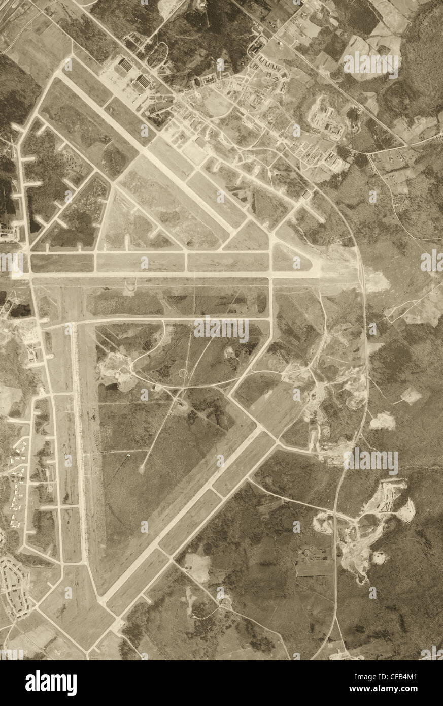 Luftbild-Karte von Andrews Air Force Base, Prinz Georges County, Maryland, 1949 Stockfoto