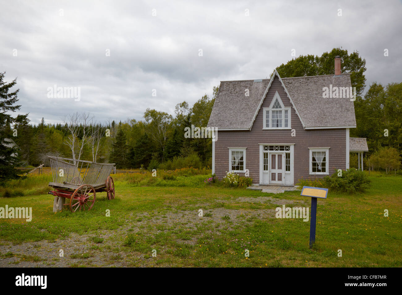 Hauptsaal British Heritage Village, New Richmond, Quebec, Kanada Stockfoto