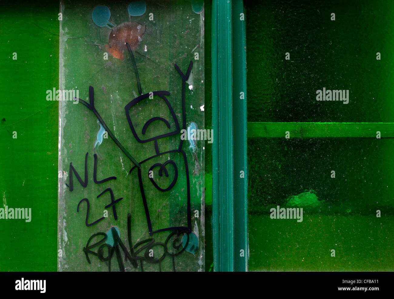 London: Graffiti auf Straßen Stockfoto