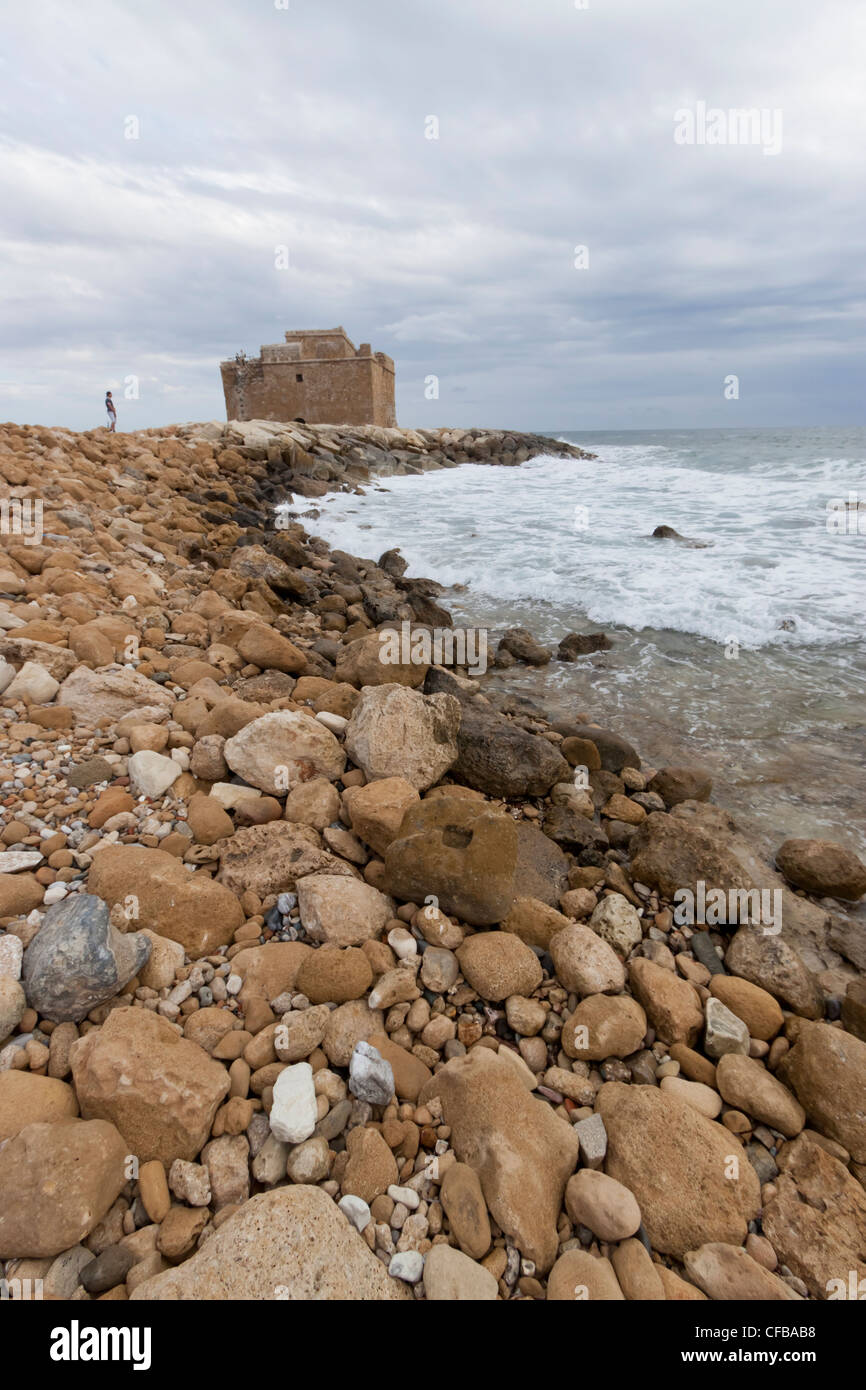 Venezianischen Festung im Hafen von Paphos, Zypern Stockfoto