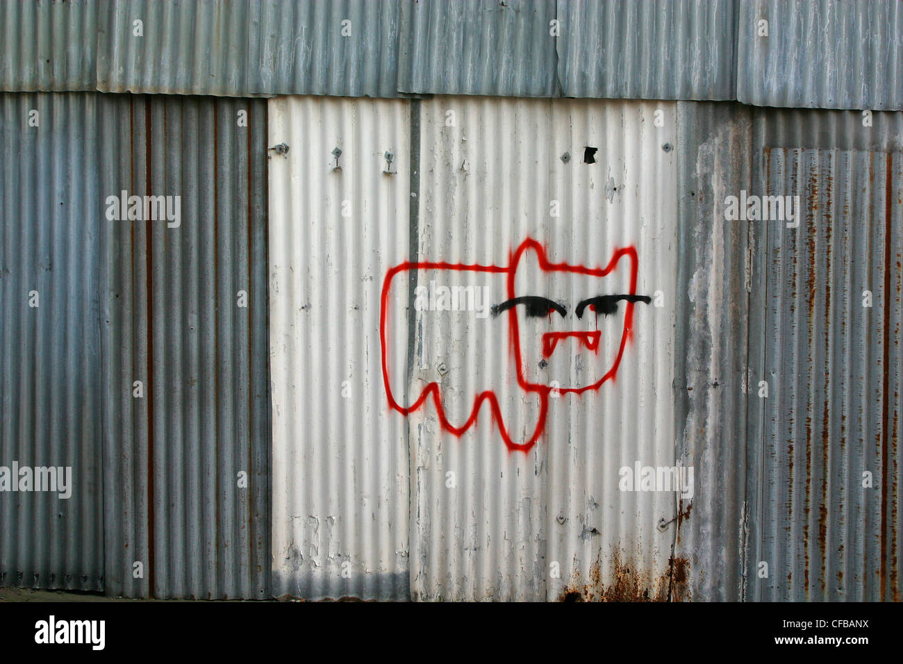 London: Graffiti auf Straßen Stockfoto