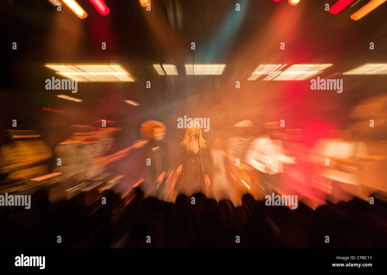 Kultur, Stadt, Stadt, Musikband, Konzert, Eddy Mansani, Band, Platz d ' Europe, Kanton Waadt, Waadt, Schweiz, Europa, Stockfoto