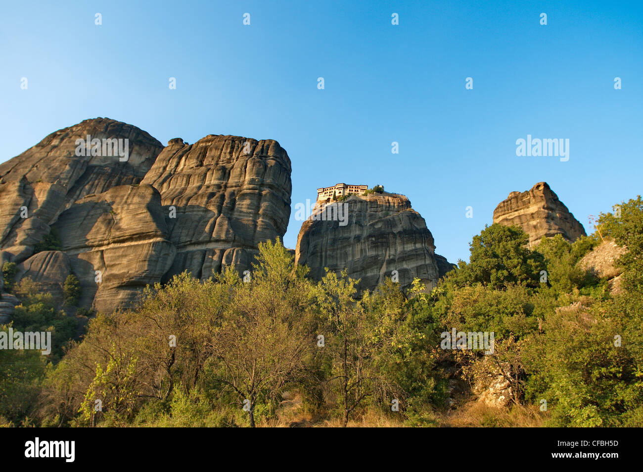 Meteora, Weltkulturerbe, Kalambaka, Kastraki, Kloster, Klöster, Orthodox, griechisch Orthodox, Fels, Felsen, Thessalien, Stockfoto