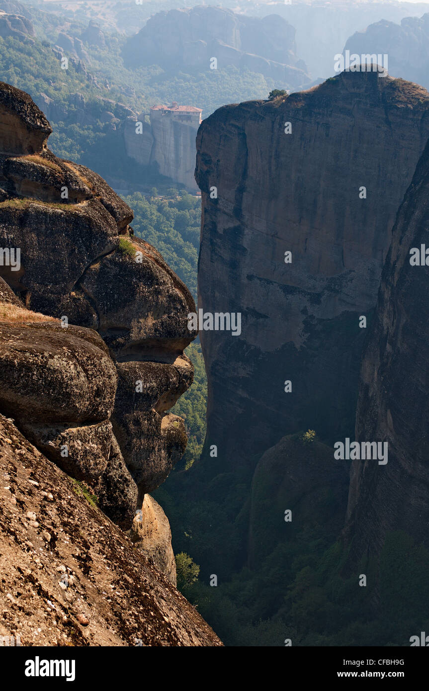 Meteora, Weltkulturerbe, Kalambaka, Kastraki, Kloster, Klöster, Orthodox, griechisch Orthodox, Fels, Felsen, Thessalien, Stockfoto