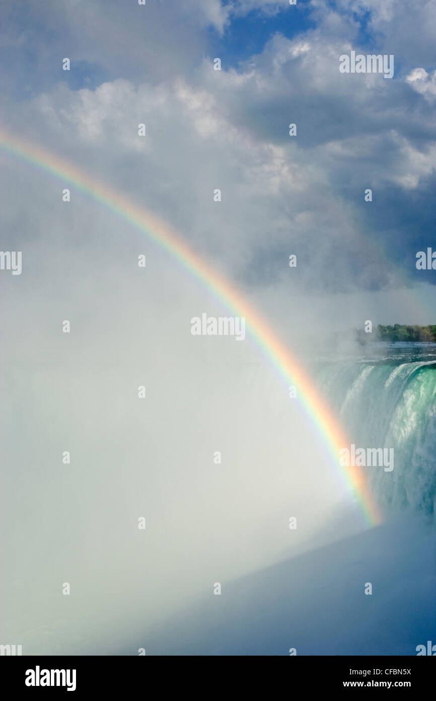 Horseshoe Falls und Rainbow Table Rock gesehen, Niagara Falls, Ontario Stockfoto