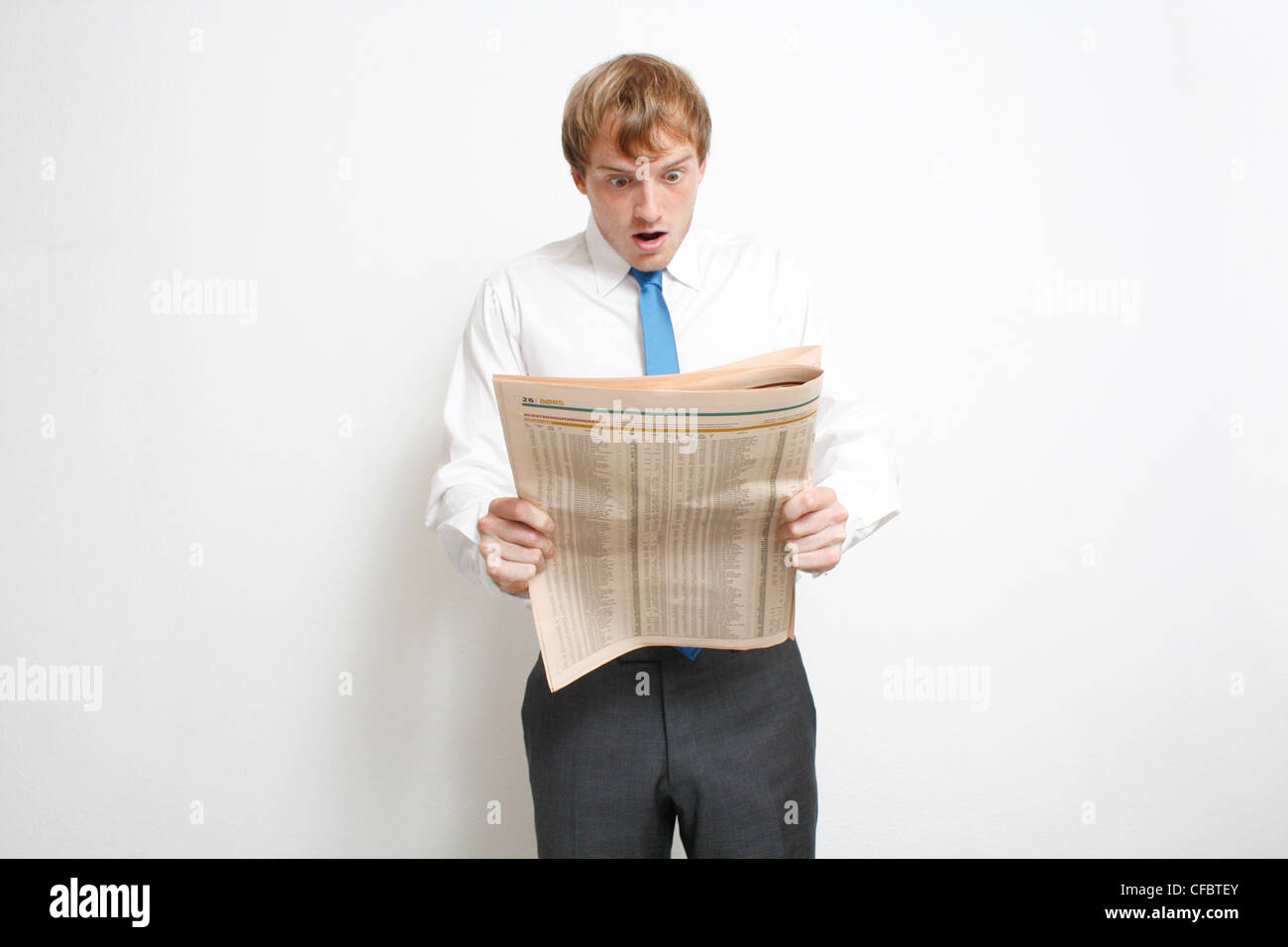 Ein verärgert junior Business-Mann Stockfoto