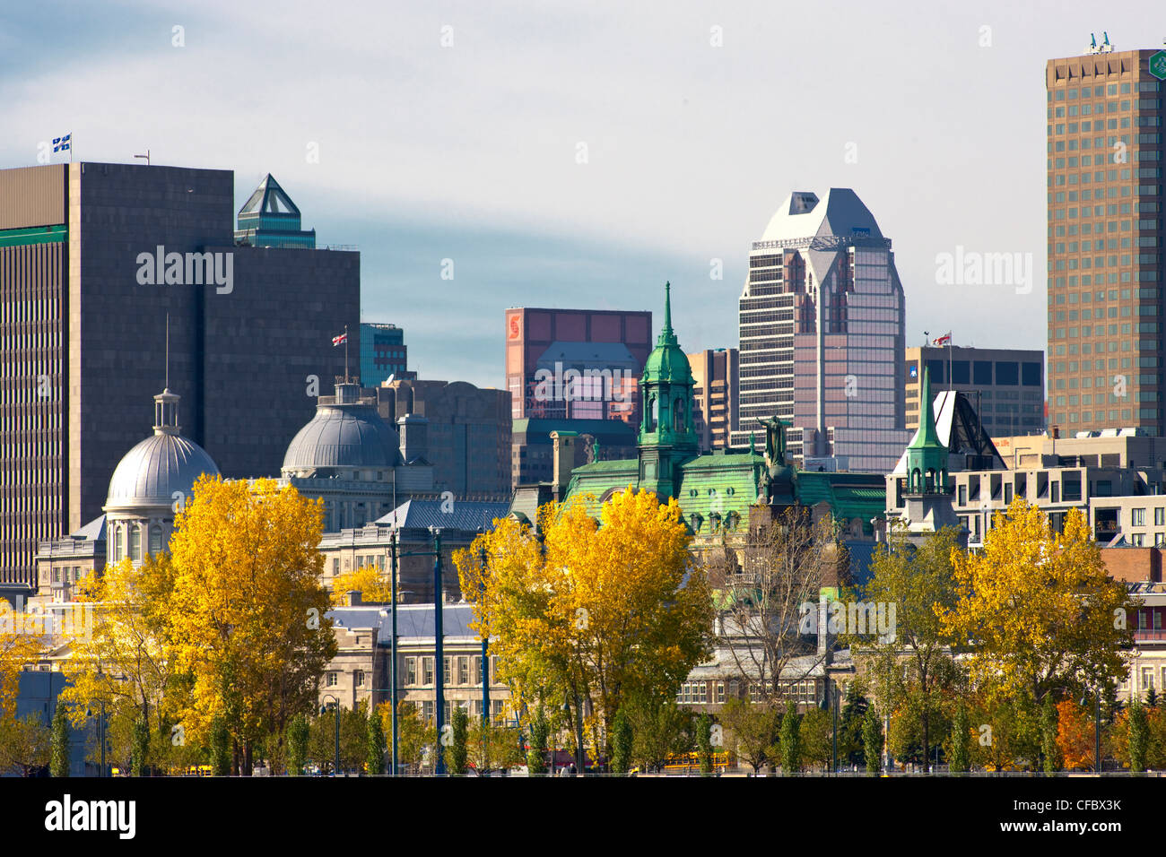 City Skyline in Quebec, Kanada. Stockfoto