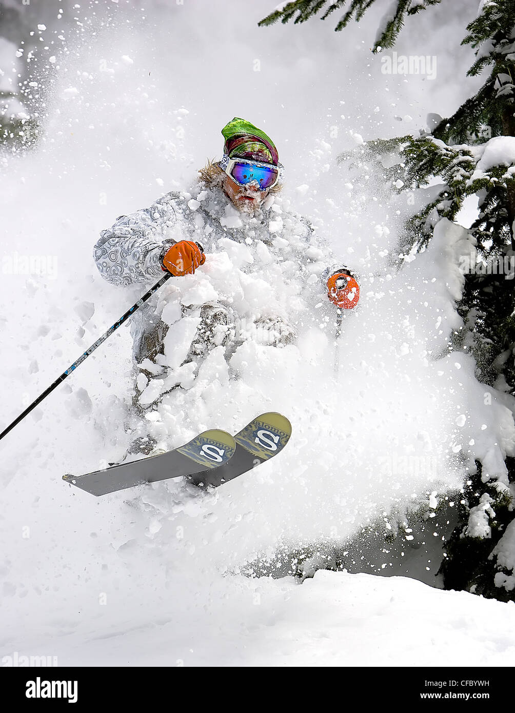 Skifahrer, Whistler, BC, Kanada Stockfoto