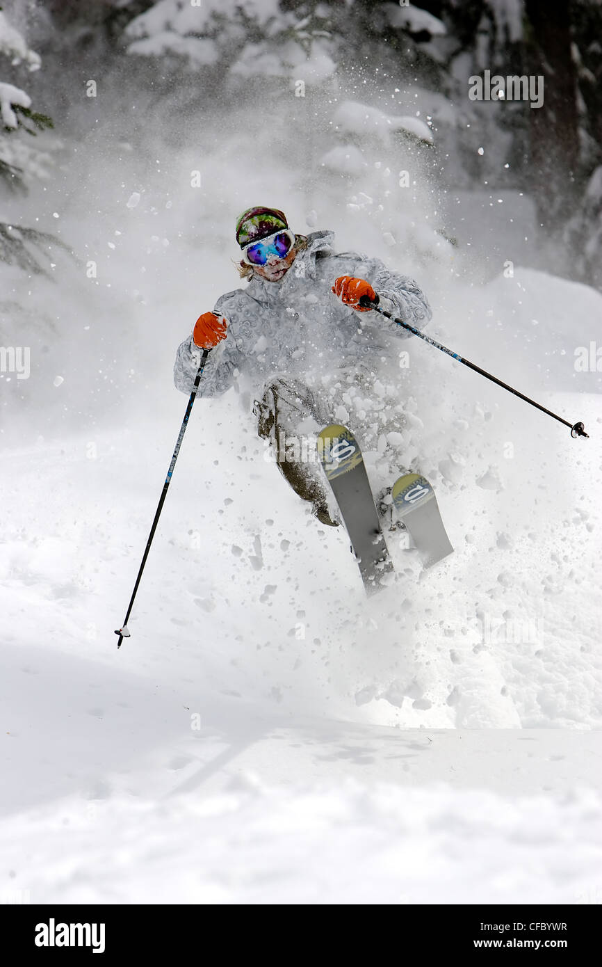 Skifahrer, Whistler, BC, Kanada Stockfoto