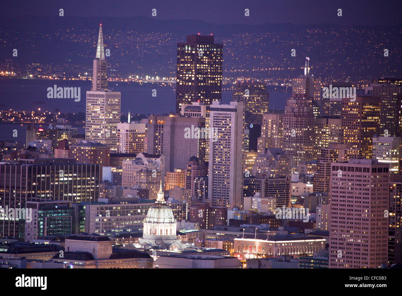 USA, USA, Amerika, Kalifornien, San Francisco, Stadt, Innenstadt, Architektur, Bucht, Innenstadt, berühmt, Pyramide, Skyline, s Stockfoto
