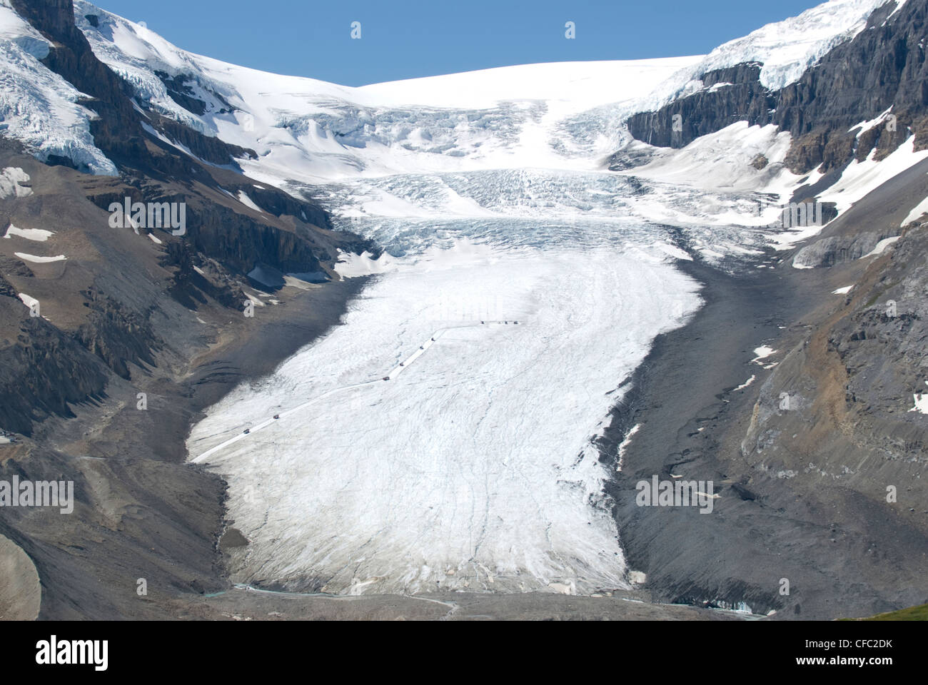 Der Athabasca Gletscher, Jasper Nationalpark, Alberta Stockfoto
