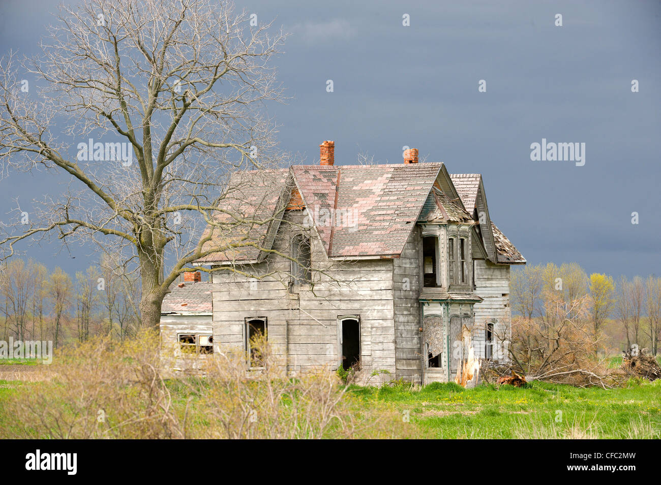 Einer alten, verlassenen Bauernhof in Süd-Ontario Stockfoto
