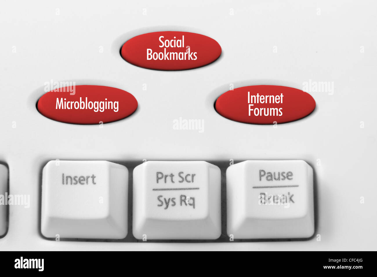 Internet-Konzept mit Computer-Tastatur Stockfoto