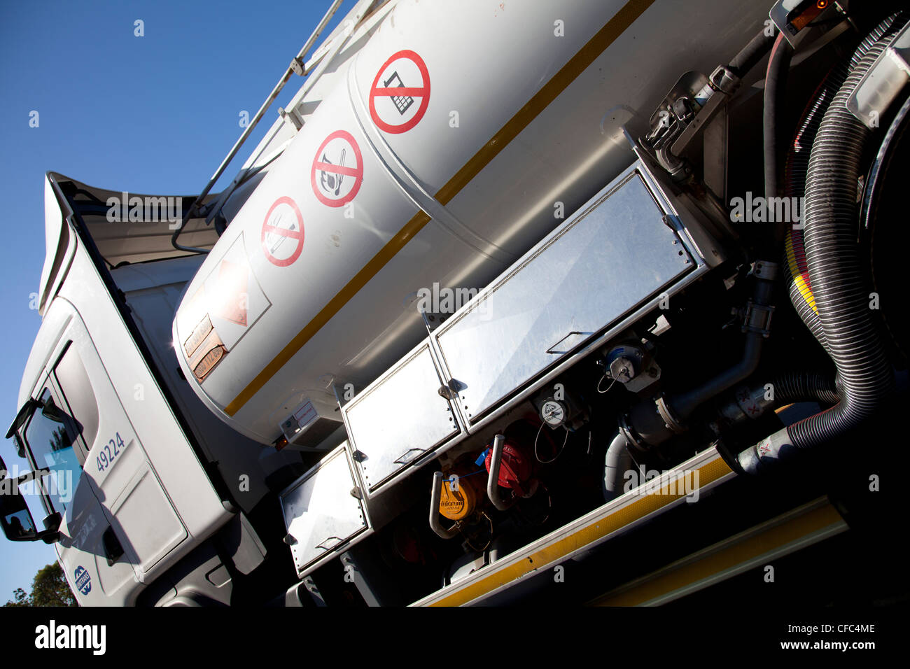 Unitrans Petroleum Tankwagen - Südafrika Stockfoto