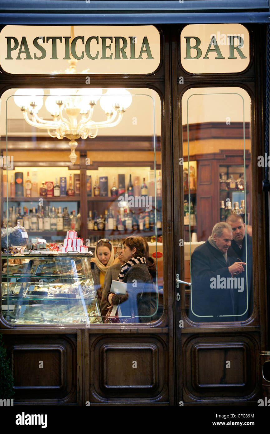 Süßwaren, Konditoren-Shop in Florenz, Toskana, Italien Stockfoto