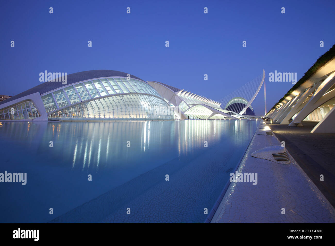 Hemisferic, Museo de Las Ciencias Príncípe Felipe, Ágor, Architekt Santiago Calatrava, Valencia, Spanien Stockfoto Hemisferic, Museo de Las Ciencias Príncípe Felipe, Ágor, Architekt Santiago Calatrava, Valencia, Spanien Stockfoto