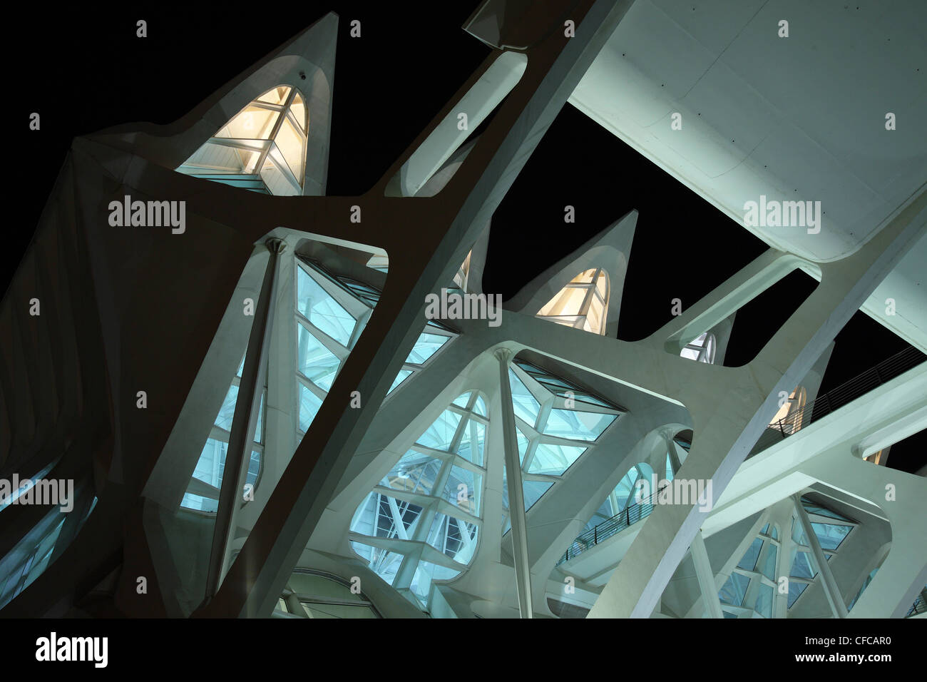 Museo de Las Ciencias Príncípe Felipe, Architekt Santiago Calatrava, Valencia, Spanien Stockfoto Museo de Las Ciencias Príncípe Felipe, Architekt Santiago Calatrava, Valencia, Spanien Stockfoto