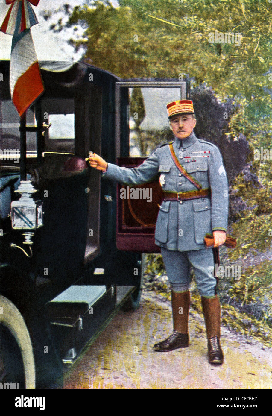 Französisch, General Robert Nivelle, Oberbefehlshaber, Armeen, Schlacht, Verdun, Westfront, Weltkrieg, Krieg, Weltkrieg, Europa, Stockfoto