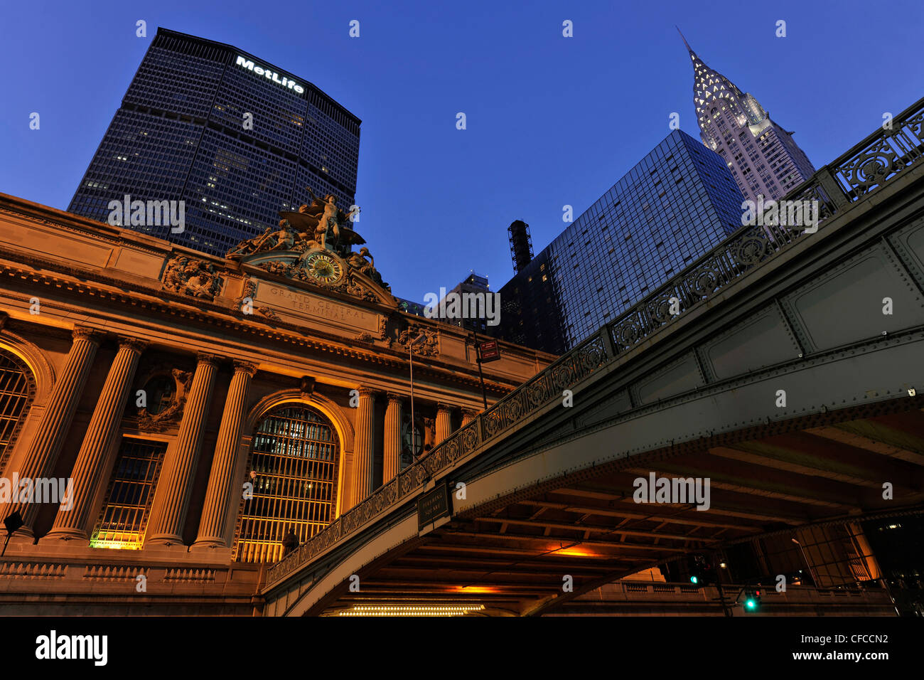 Chrysler Building, Pershing Square, Central Station, Manhattan, New York City, New York, USA Stockfoto