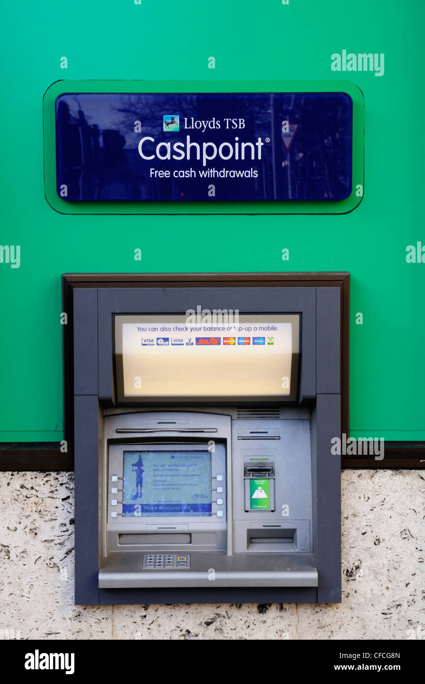 Lloyds TSB ATM Cashpoint, Cambridge, England, UK Stockfoto