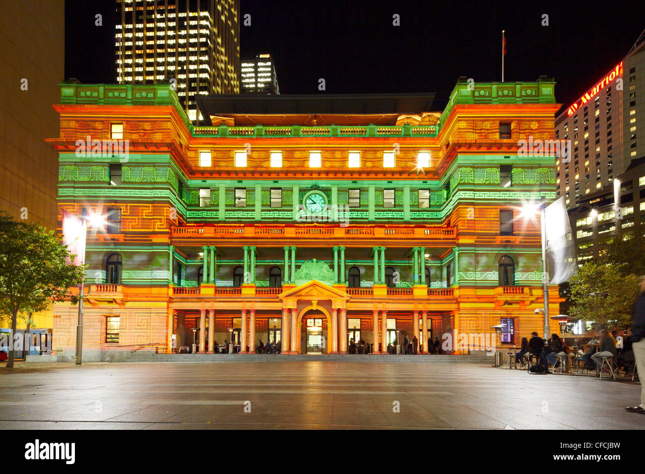 Zollhaus bei Vivid Sydney Lights Festival, Sydney, Australien Stockfoto