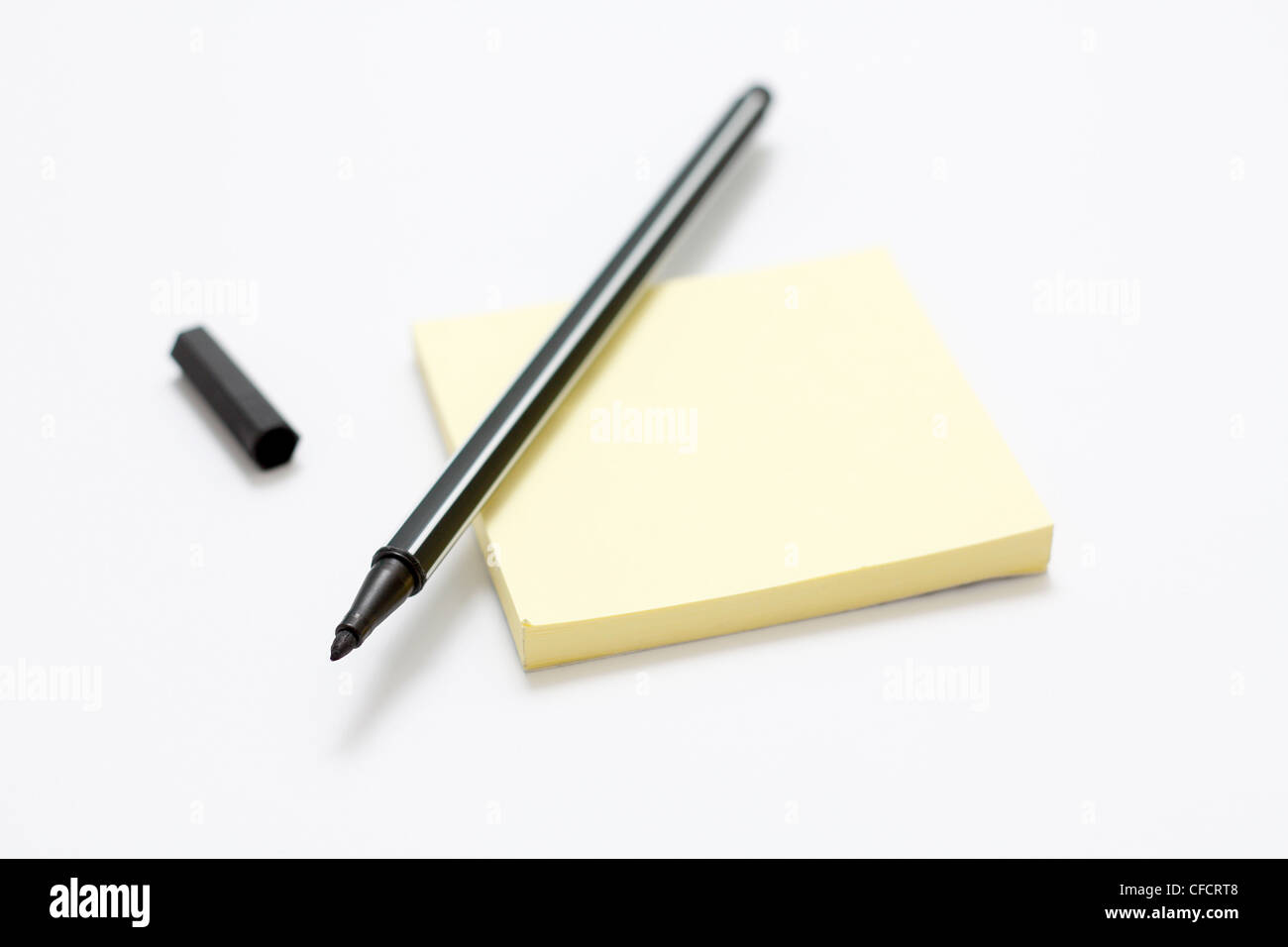 Notizblock und Stift Stockfoto
