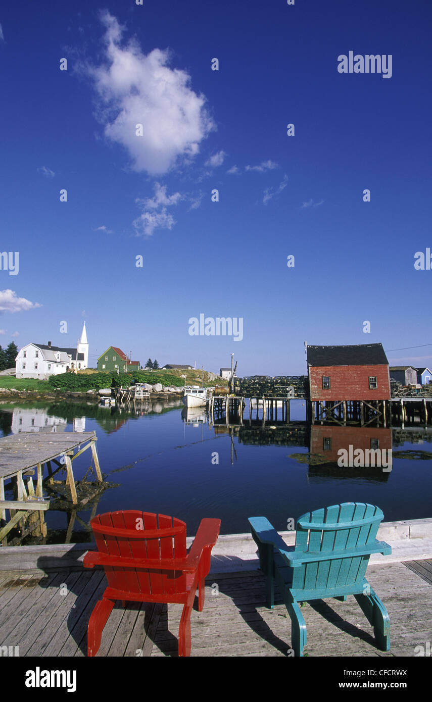 Aussicht, ein kleines Fischerdorf in der Nähe von Halifax, Nova Scotia, Kanada. Stockfoto