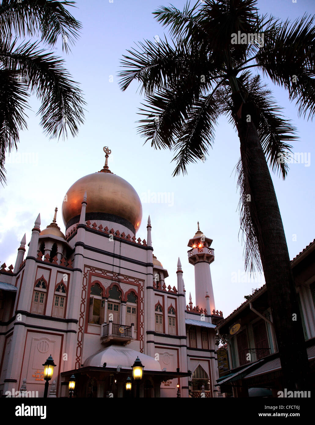 Die Sultansmoschee, erbaut in den 1820er Jahren in Kampong Glam, Singapur, Südostasien, Asien Stockfoto