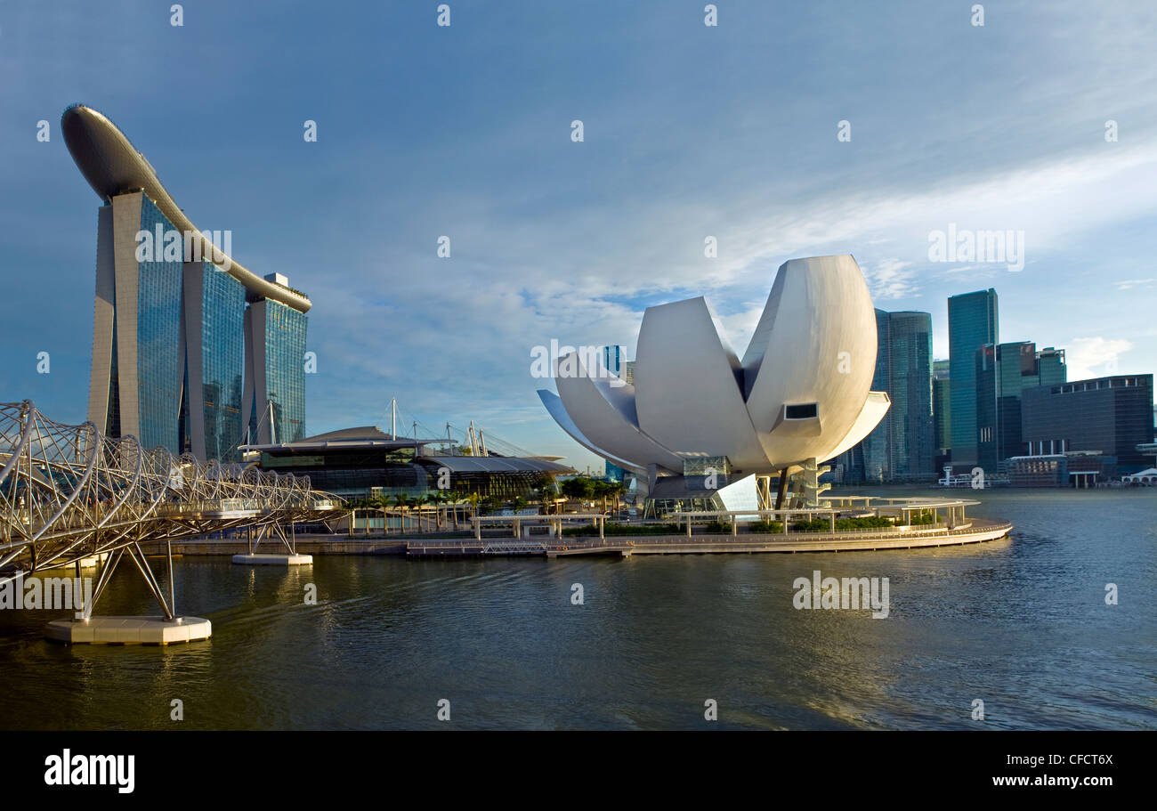 Marina Bay Sands Resort &amp; Casino, entworfen von Moshe Safdie, Singapur, Südostasien, Asien Stockfoto