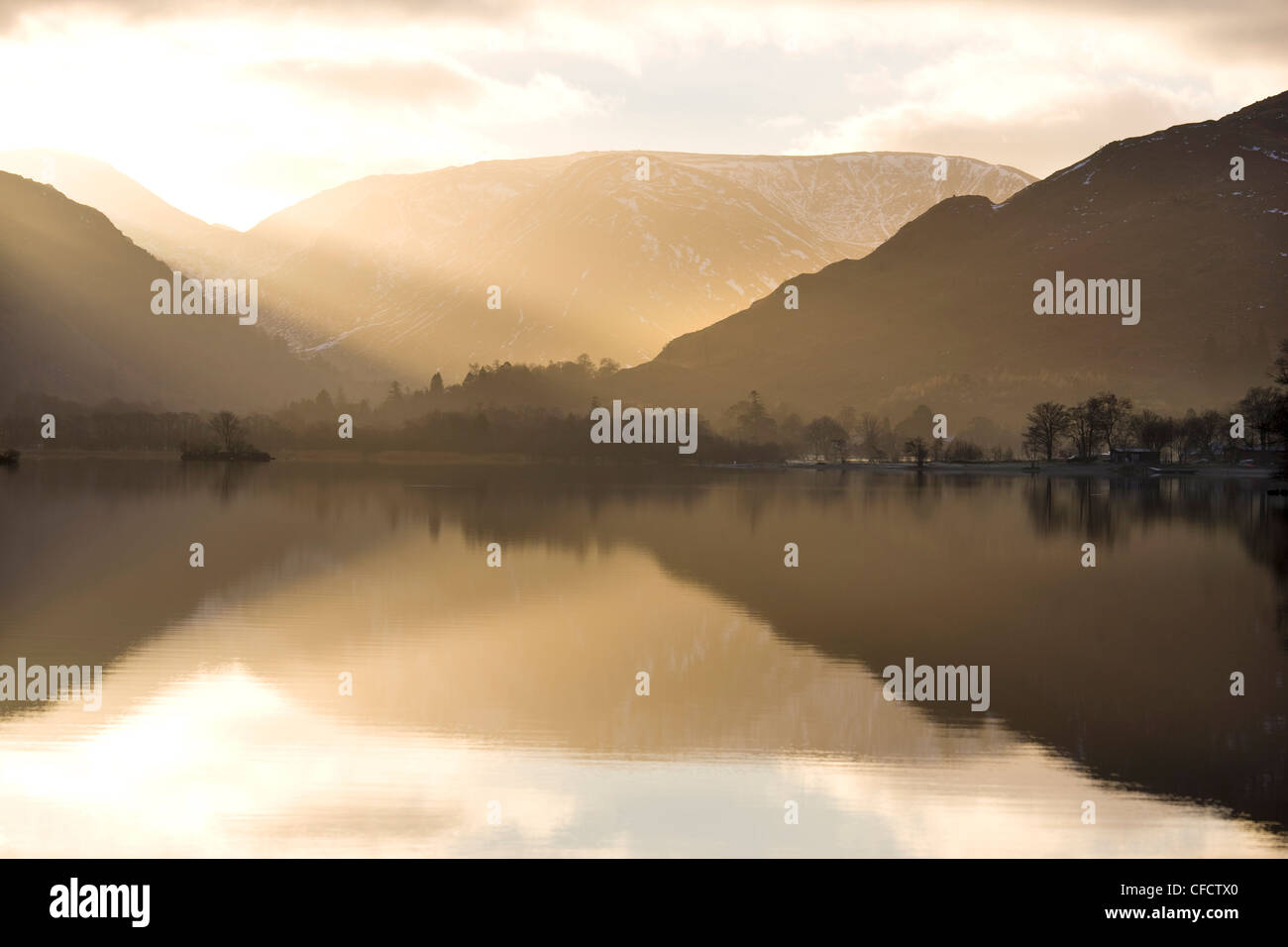 Lake Ullswater, in der Nähe von Glenridding Village, Nationalpark Lake District, Cumbria, England, UK Stockfoto