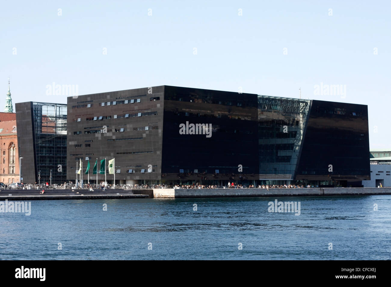 Der schwarze Diamant in Kopenhagen Stockfoto