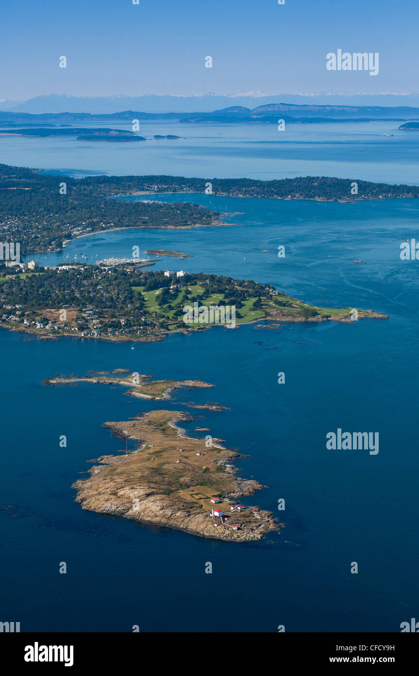 Trial-Inseln, Oak Bay und Victoria Golf Course, Britisch-Kolumbien, Kanada Stockfoto