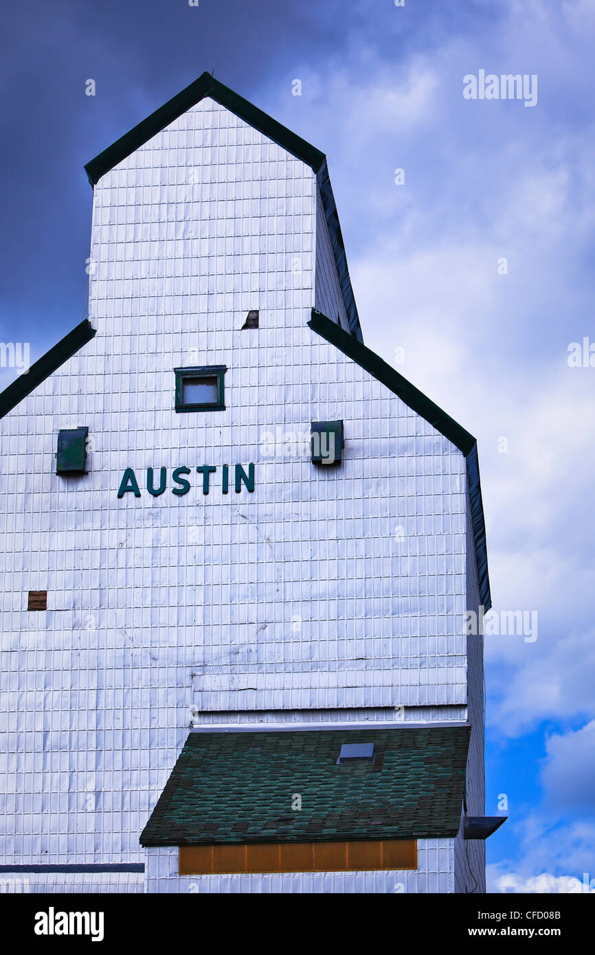 Grain Elevator, Austin, Manitoba, Kanada. Stockfoto